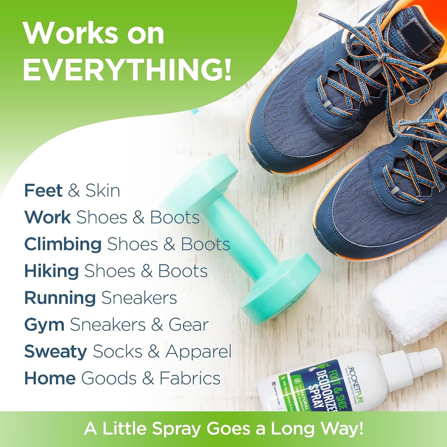 4oz Natural Foot & Shoe Deodorizer Spray - Mint *2-Pack